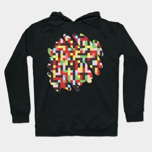 Abstract shape pixel pattern Hoodie